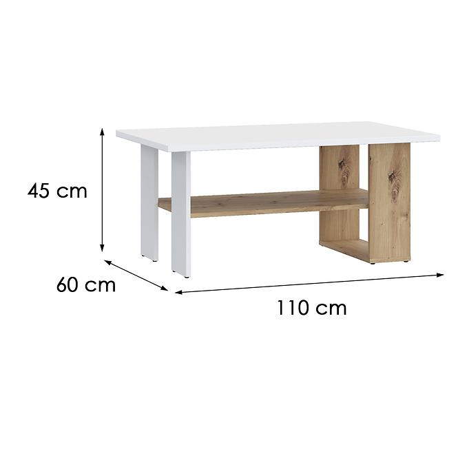 Couchtisch Caldicot CFTT5210-M256 Weiß/Eiche Artisan,4