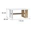 Couchtisch Caldicot CFTT5210-M256 Weiß/Eiche Artisan,4