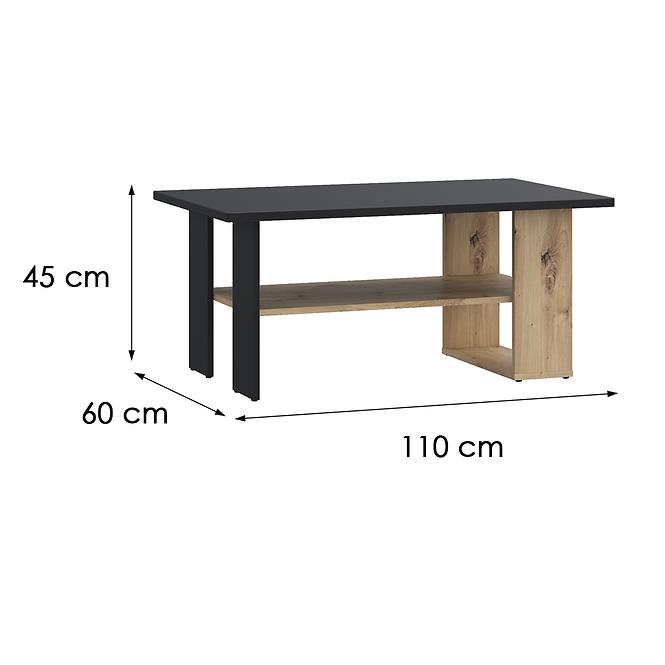 Couchtisch Caldicot CFTT5210-M922 Schwarz/Eiche Artisan,4