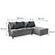 Ecksofa Max New Vena 18+16+15 grau,3