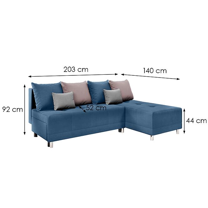 Ecksofa Max New Vena 12+10+18 blau