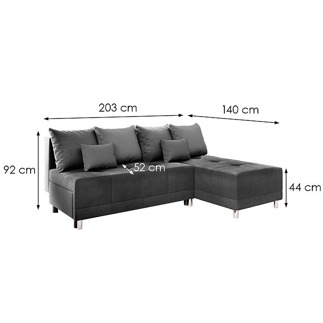 Ecksofa Max New Vena 18 grau