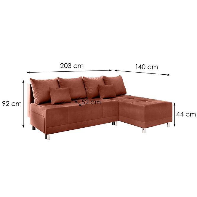 Ecksofa Max New Vena 1 rudy