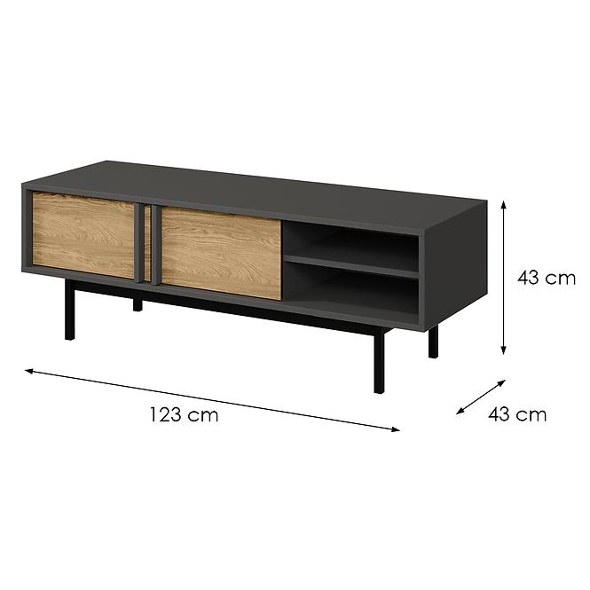 Tv Tisch 120 ALSY 10 Dub geölt/Anthrazit,2