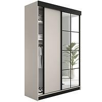 Schrank Lamaro 167 kaschmir + schwarze Einsätze