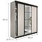 Schrank Lamaro 250 kaschmir + schwarze Einsätze,2
