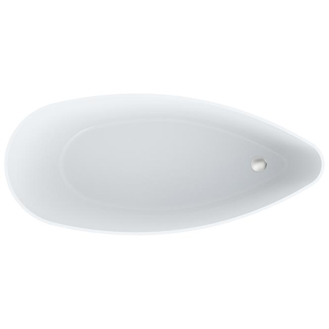 Badewanne Girla 159x70 Weiß/schwarz matt  ohne Überlauf,2