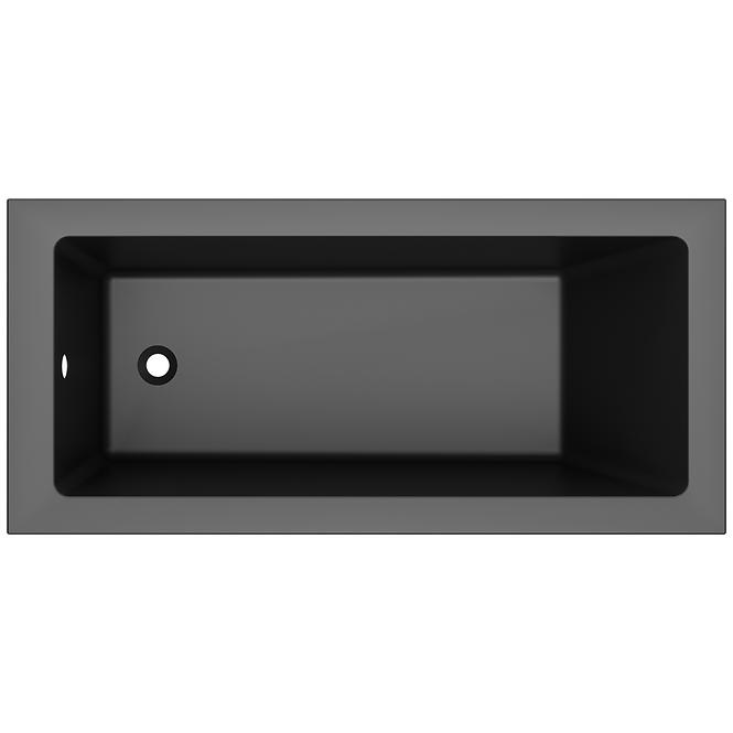 Badewanne Dora 150x70 schwarz matt