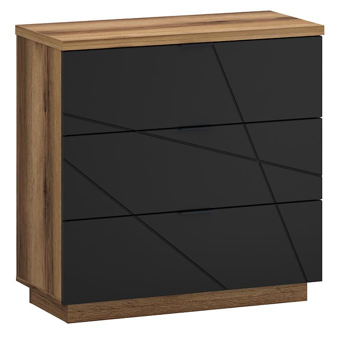 Kommode 3s Orient G Delano-Eiche/schwarz