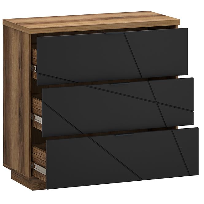 Kommode 3s Orient G Delano-Eiche/schwarz,2