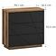 Kommode 3s Orient G Delano-Eiche/schwarz,3