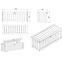 Garten-Aufbewahrungsbox M – 118 x 44 x 48,2 cm,3