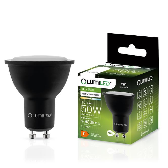 45LD ŽÁROVKA  LUMILED LED GU10 6W 840 580LM FR 120D BK 4000K
