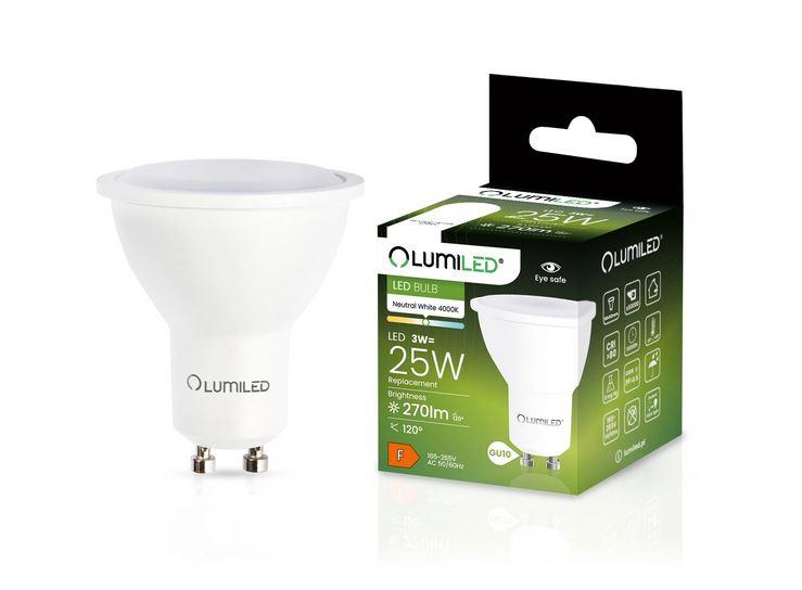 45LD ŽÁROVKA  LUMILED LED GU10 3W 270LM 120ST. NB