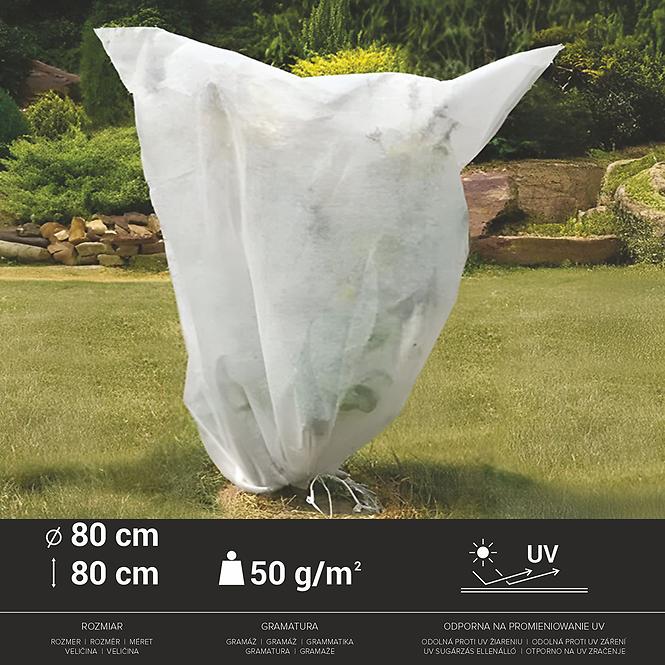 Schutztasche 0,8x0,8 m 50g/m2 Weiß