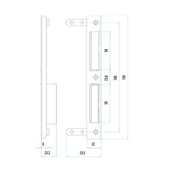 Gegenblech Unifab 2ZAP rechts