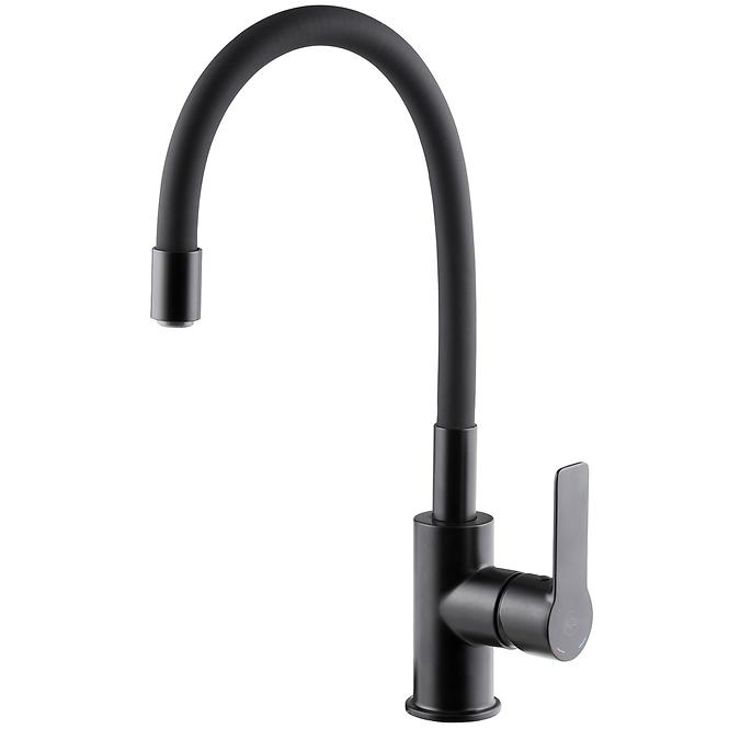 Spültischarmatur mit flexiblem Auslauf Rumba Black / Black