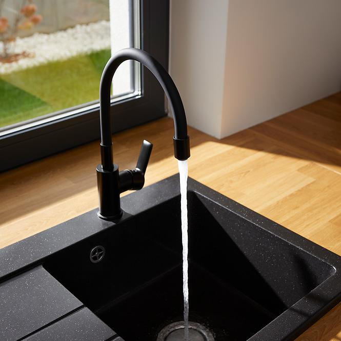 Spültischarmatur mit flexiblem Auslauf Rumba Black / Black,6