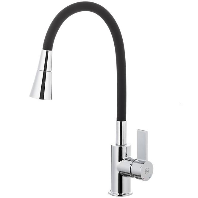Spültischarmatur mit flexiblem Auslauf Rumba Black Duo