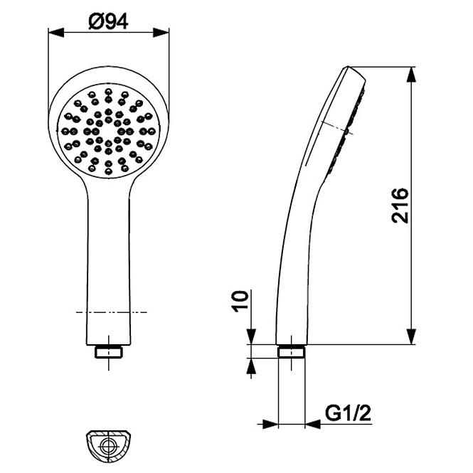 Brausegarnitur gleitend Sparc
