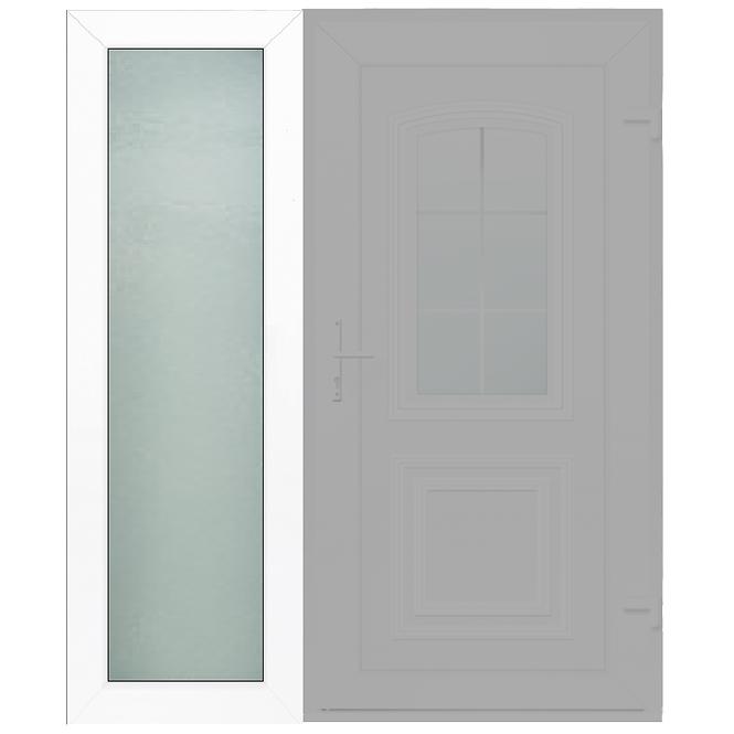 Seitenlicht zur Eingangstür Weiß 40x198 Ornamentglas