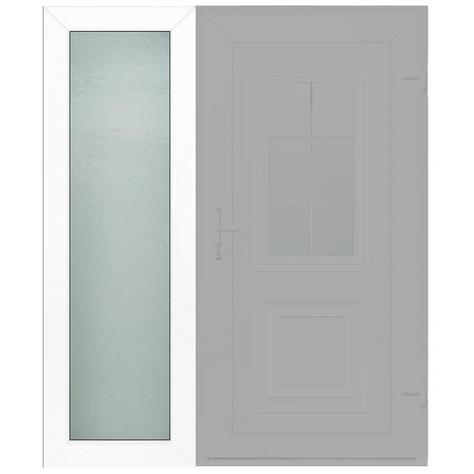 Seitenlicht zur Eingangstür Weiß 50x198 Ornamentglas
