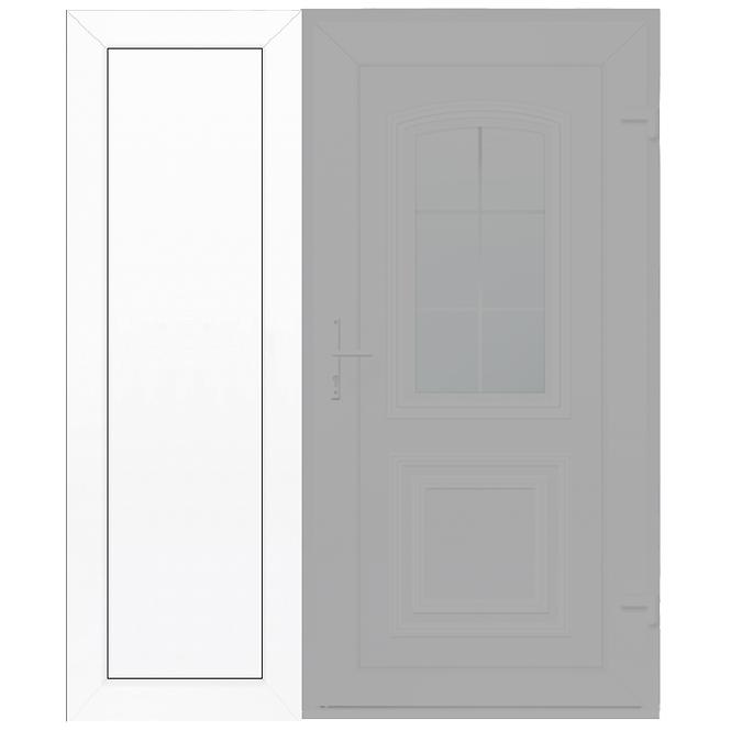 Seitenlicht zur Eingangstür Weiß 50x198 PVC-Paneel