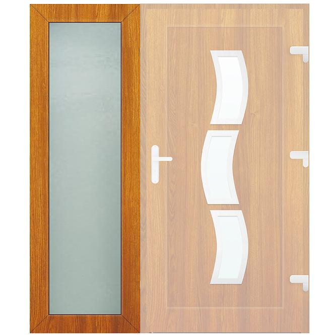 Seitenlicht zur Eingangstür Eiche Gold 40x198 Ornamentglas,2