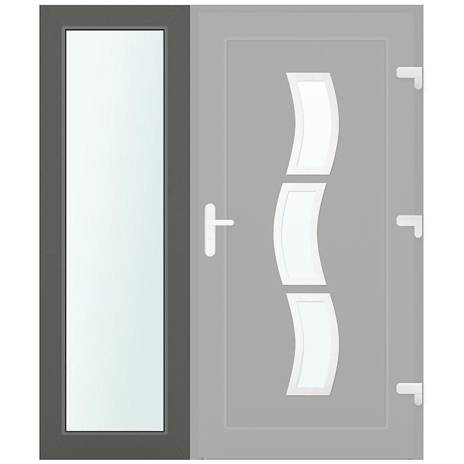 Seitenlicht zur Eingangstür Anthrazit 40x198 klares Glas
