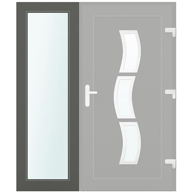 Seitenlicht zur Eingangstür Anthrazit 50x198 klares Glas,2