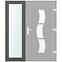 Seitenlicht zur Eingangstür Anthrazit 50x198 klares Glas,2