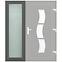 Seitenlicht zur Eingangstür Anthrazit 40x198 Ornamentglas,2