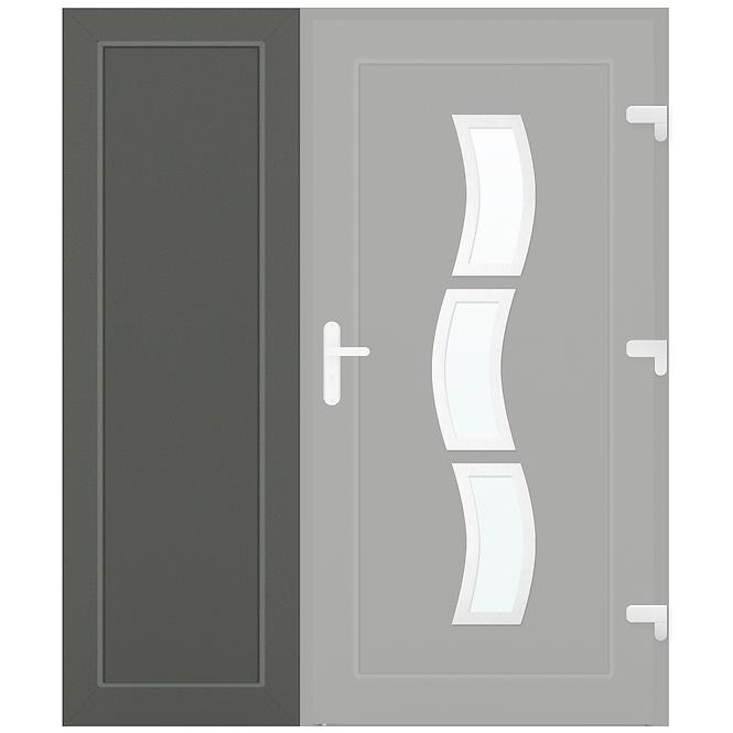 Seitenlicht zur Eingangstür Anthrazit 40x198 PVC-Paneel