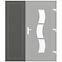 Seitenlicht zur Eingangstür Anthrazit 40x198 PVC-Paneel,2