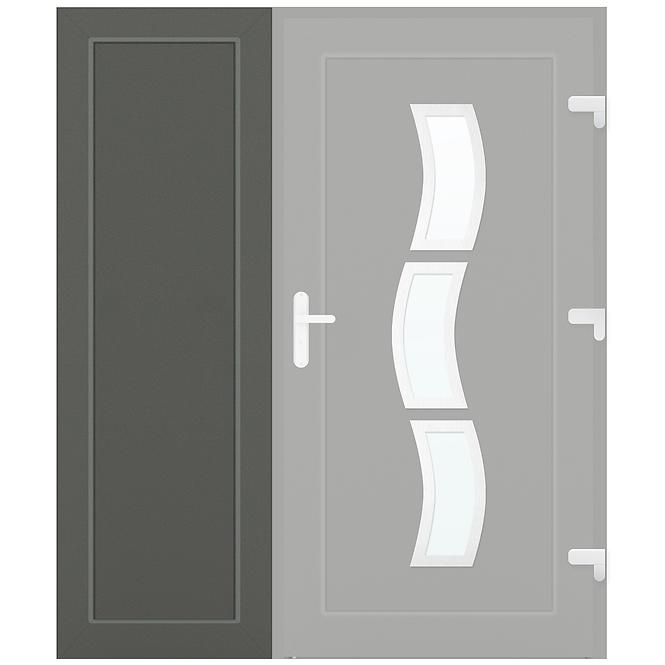 Seitenlicht zur Eingangstür Anthrazit 50x198 PVC-Paneel,2