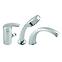 Badewanne-Armatur Metalia 55 3-Loch 55045,0 Chrom