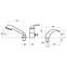 Badewanne-Armatur Metalia 55 3-Loch 55047,0 Chrom,2