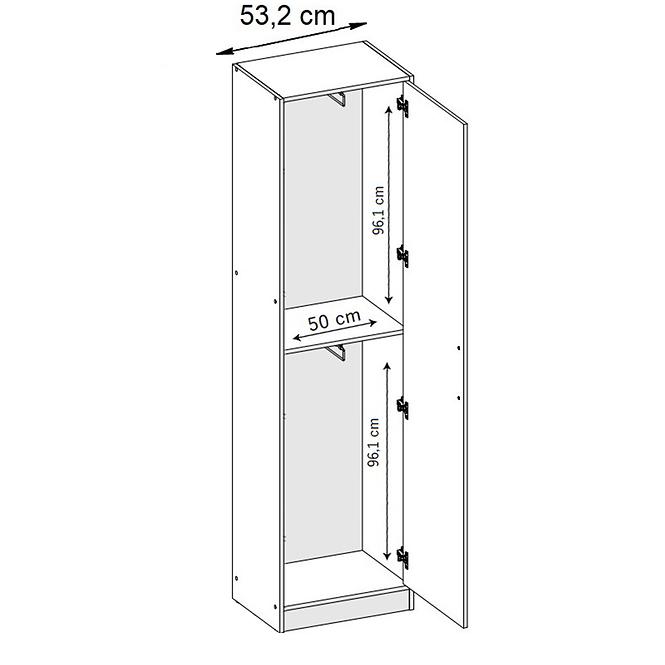 Schrank Roj 1d Eiche Craft