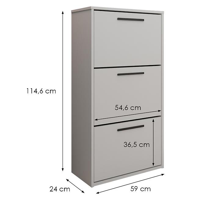 Schuhschrank Asper Stehen bílý/bílý