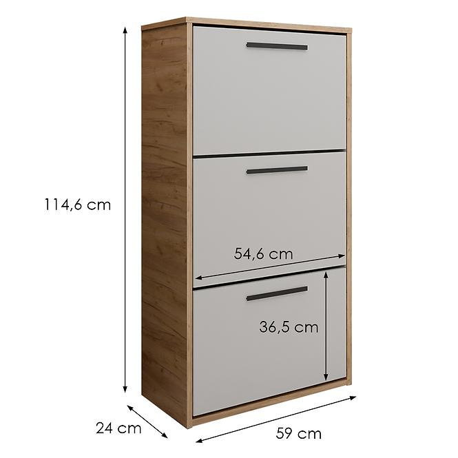 Schuhschrank Asper Stehen Kaschmir/Craft