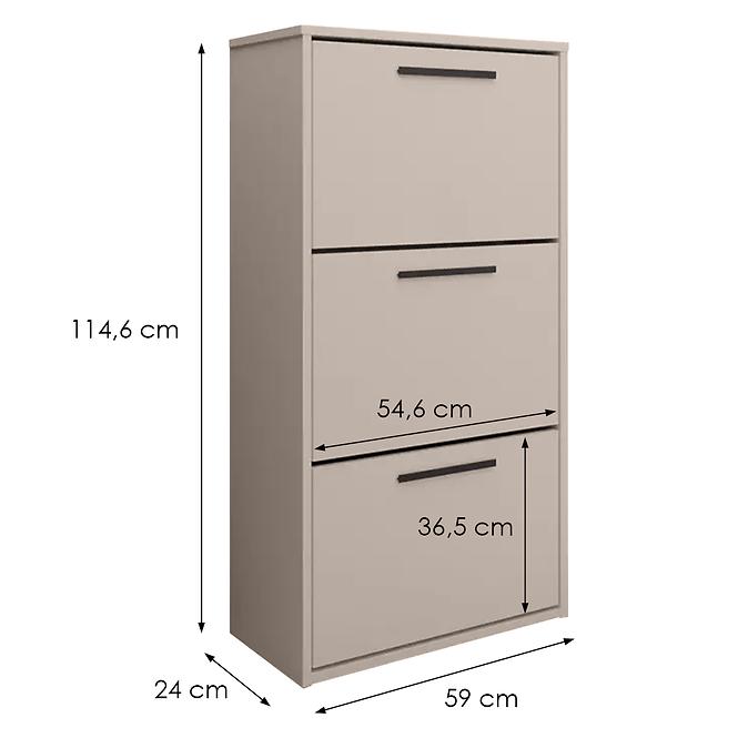 Schuhschrank Asper Stehen Kaschmir/Kaschmir