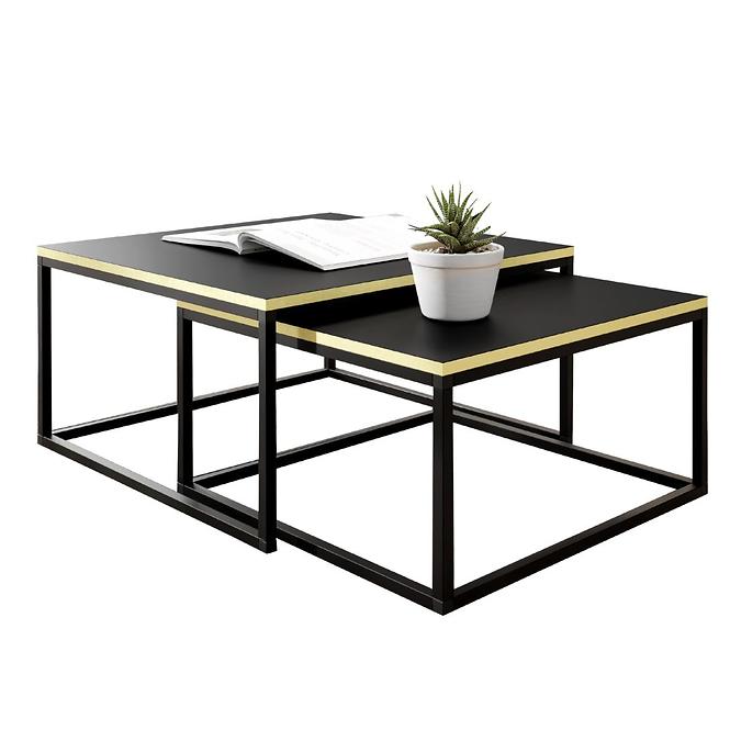 Couchtisch Loftiko Schwarz/golden