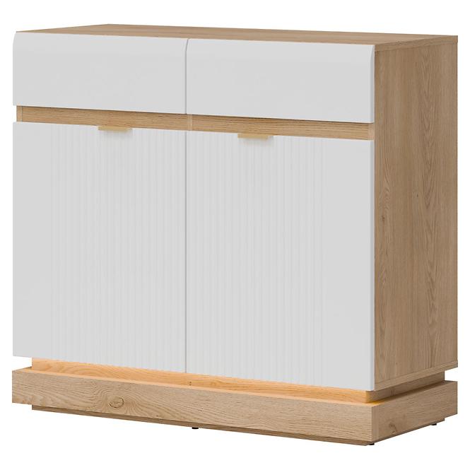 Kommode Milton ML02 eiche crem torro weiß,4