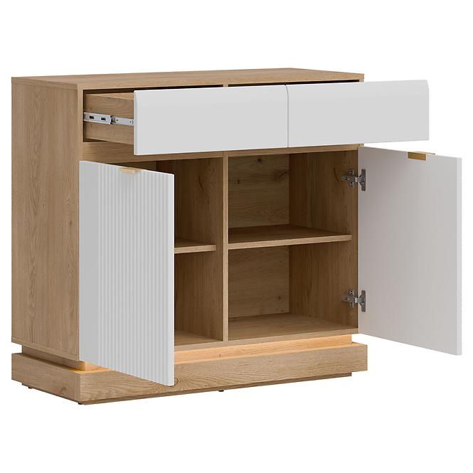 Kommode Milton ML02 eiche crem torro weiß,6