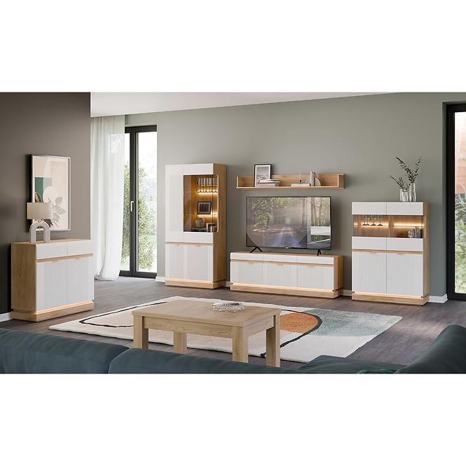 Kommode Milton ML02 eiche crem torro weiß,8