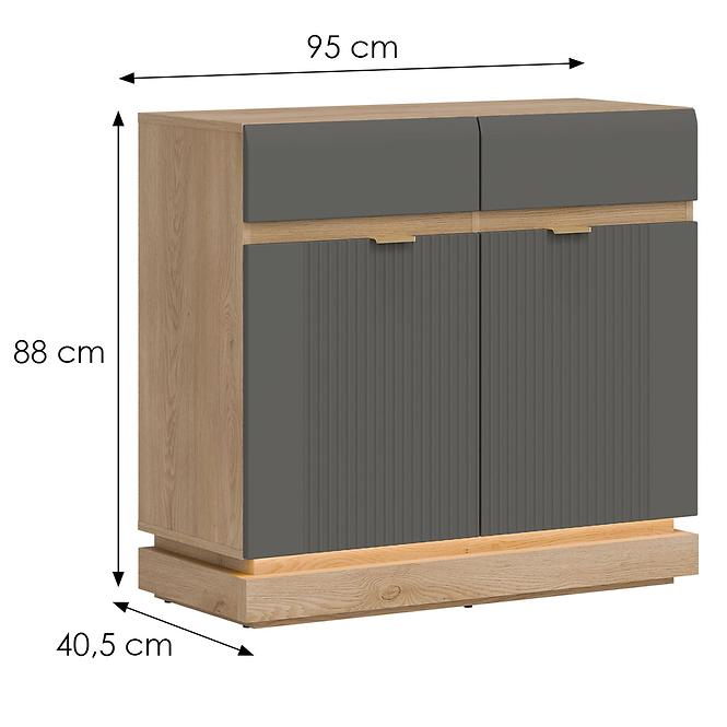 Kommode Milton ML02 eiche crem torro grau,2