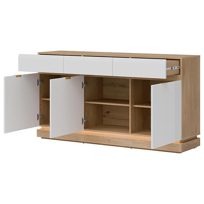 Kommode Milton ML03 eiche crem torro weiß,5