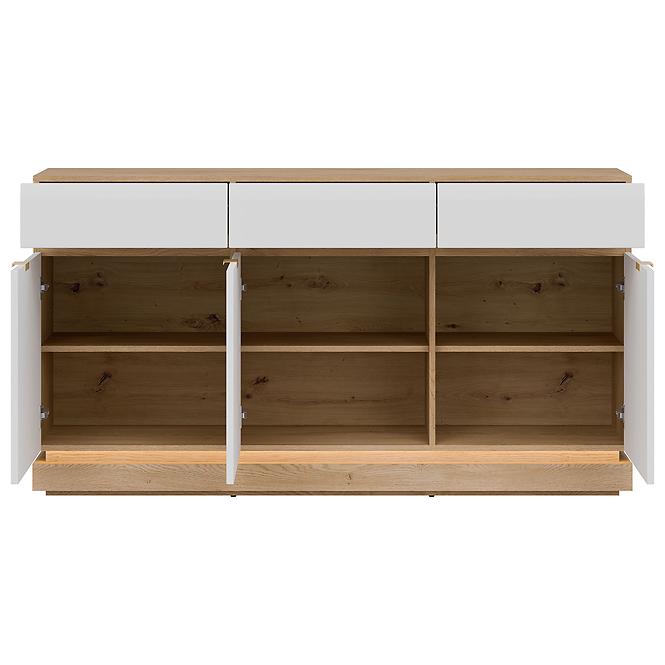 Kommode Milton ML03 eiche crem torro weiß,6