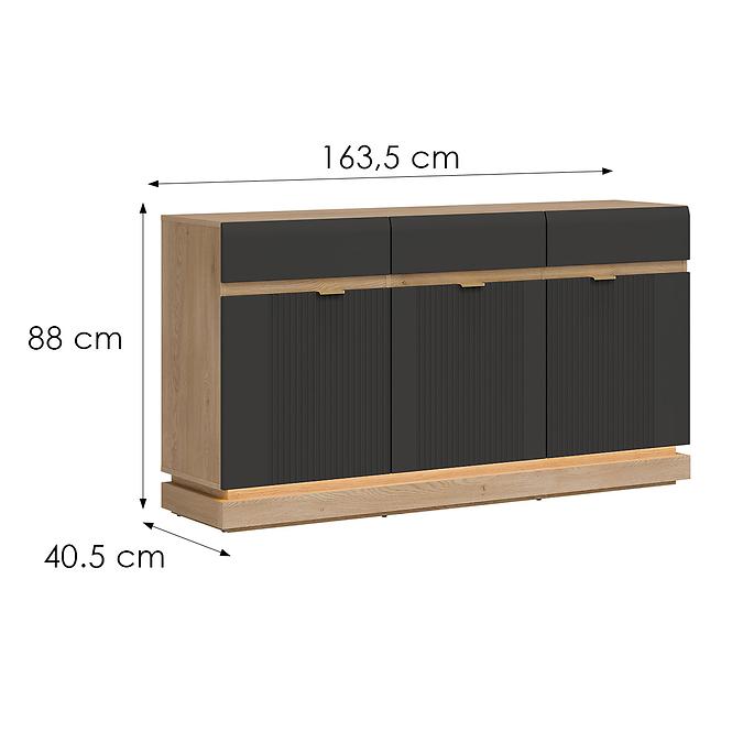 Kommode Milton ML03 eiche crem torro anthrazit,2