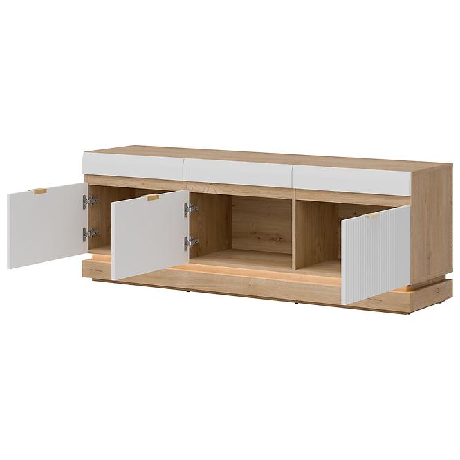 Tv Tisch Milton ML01 eiche crem torro weiß